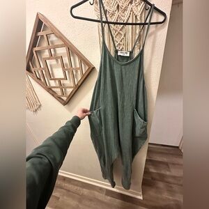 Acid wash green jumpsuit DOUBLE ZERO